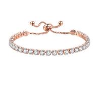 Squisito Braccialetto da Tennis con Diamanti da 4 mm per Donna Regolabile con zirconi Multicolori Regali di Compleanno Gioielli di Moda H133 Lovely And Practical