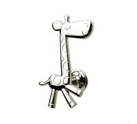 Squisito design giraffa manopole in lega di zinco per mobili, armadi, porte (argento)