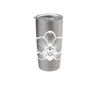 Squisito Elegante Bianco Bold Orchidea Line Art Forme Mania Bicchiere termico in acciaio inox doppia parete
