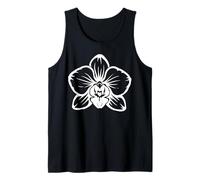 Squisito Elegante Bianco Bold Orchidea Line Art Forme Mania Canotta