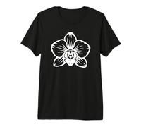Squisito Elegante Bianco Bold Orchidea Line Art Forme Mania Maglietta Premium