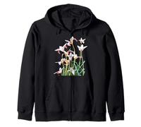 Squisito Elegante Bianco Rosa Lady Tulip Forme Mania Felpa con Cappuccio