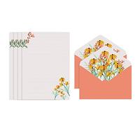 Squisito kit di carte per lettere, a righe larghe, 2 buste grandi incluse, forniture per feste di nozze per inviti per uso domestico set di carta da lettere