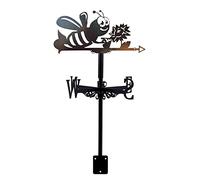 Squisito Ornamento in Metallo a Forma di banderuola a Forma di Ape con Montaggio sul Tetto, da Giardino, indicatore di direzione del Vento retrò, Creativo Regalo di Arredamento per la casa in Acciaio