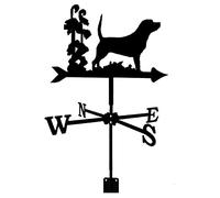 Squisito Ornamento in Metallo a Forma di banderuola, indicatore di direzione del Vento, Design retrò Intagliato Cavo, Acciaio Inossidabile Nero per Giardino, Cortile, Tetto