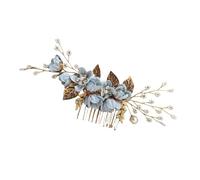 Squisito pettine per capelli da sposa con strass e perle artificiali accessorio per capelli fatto a mano per abiti da sposa