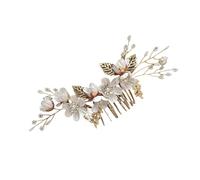 Squisito pettine per capelli da sposa con strass e perle artificiali accessorio per capelli fatto a mano per abiti da sposa