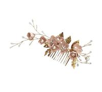Squisito pettine per capelli da sposa con strass e perle artificiali accessorio per capelli fatto a mano per abiti da sposa