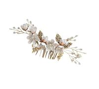 Squisito pettine per capelli da sposa con strass e perle artificiali accessorio per capelli fatto a mano per abiti da sposa