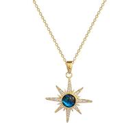 Squisito Pianeta Stellato Zircone Luce Temperamento Lussuoso Splendida Collana in Acciaio Inox Catena Versatile Clavicola