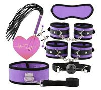 Squisto Cristallo Velluto Materiale Sport Sette Pezzi Set, Alta Resistenza Corpo Completo Forza Stretching Attrezzature Di Allenamento - Y4 (Viola)