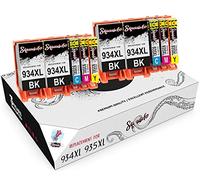 Squuido 10 cartucce d'inchiostro 934XL 935XL compatibili con HP OfficeJet Pro 6830 6230 6220 6825 6835 OfficeJet 6820 6815 6812 | Alta Resa 1000/825 pagine