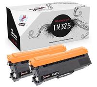 Squuido 2 cartucce di toner nero TN-325 TN 325 compatibili con Brother HL-4140CN HL-4150CDN HL-4570CDW 4570CDWT DCP-9055CDN DCP-9270CDN MFC-9460CDN MFC-9465CDN 9970CDW | Alta Resa 4000/3500 pagine