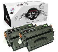 Squuido 2 cartucce di toner Q5949X Q7553X compatibili con HP LaserJet 1320 1320 1320n 3390 3392 M2727 M2727nf M2727nfs P2014 P2014d P2014dn P2014x P2015 P2015d P2015dn P2015n | Alta resa 7000 pagine