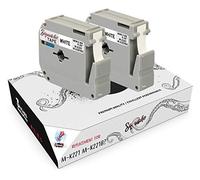 Squuido 2 Cassette Nero su Bianco Nastri M K221 MK221 MK-221BZ 9mm x 8m compatibili con Brother P-Touch PT-M95 PT-100 PT-70 PT-80 PT-90 PT-55 PT-65 PT-110 PT-75 PT-85 BB-4