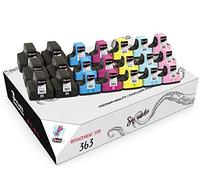 Squuido 21 cartucce d'inchiostro 363 363XL compatibili con HP Photosmart C7280 C8180 C5180 C6180 C6280 C7180 3310 3210 3110 8250 D6160 D7160 D7260 D7460 | Alta Resa