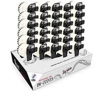 Squuido 30 rotoli DK-22205 DK22205 Etichette Continuo compatibili con Brother P-Touch QL-500 QL-550 QL-560 QL-570 QL-580 QL-700 QL-710W 720NW QL-800 QL-810W QL-820NWB QL-1100 1110NWB | 62mm x 30.48m
