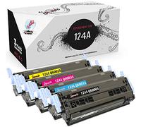 Squuido 4 cartucce di toner 124A compatibili con HP Color LaserJet 1600 1600n 2600 2600n 2600dn 2605 2605d 2605dn 2605dtn CM1015 CM1017 MFP | Alta Resa 2500/2000 pagine