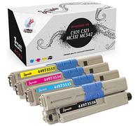Squuido 4 cartucce di toner compatibili con OKI C301 C301dn C321 C321dn MC332dn MC342dn MC342dnw MC342dw MC342w | Alta Resa 2200/1500 pagine