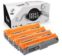 Squuido 4 cartucce di toner TN-241 TN-245 compatibili con Brother DCP-9015CDW DCP-9020CDW MFC-9140CDN MFC-9330CDW MFC-9340CDW HL-3140CW HL-3142CW HL-3150CDW HL-3170CDW | Alta Resa 2500/2200 pagine