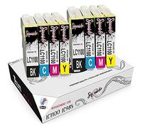 Squuido 8 cartucce d'inchiostro LC1000 LC985 compatibili con Brother MFC-6490CW DCP-J315W DCP-195C DCP-375CW MFC-J615W MFC-5890CN DCP-J140W MFC-490CW DCP-6690CW MFC-J265W DCP-585CW DCP-145C
