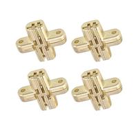 SQXBK 4 cerniere nascoste a croce nascosta, 41 x 36 mm, modello ultra sottile, cerniera nascosta, pieghevole, per porte di mobili da cucina, senza cornice