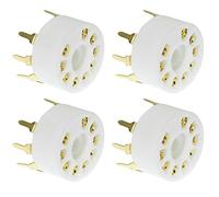 SQXBK 4PCS B9A ceramica 9 pin oro PCB tubo Socket per 12AX7/ECC83/6922/6n11