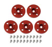 SQXBK Braccio servo 25T 5PCS 25T Tipo Rotondo Servo Horn Robot Braccio In Lega di Alluminio CNC Standard Metallo Rocker Servo Accessori Disco Braccio Sterzo per RC Modello Auto Robot Barca Aereo Rosso