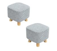 SQYDFDC Coperchio rotondo e coperchio quadrato, protezione di sgabelli, tessuto di velluto jacquard, 6 colori (2pc) Bee white Square bench cover2pcs