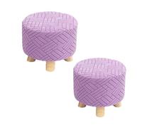 SQYDFDC Protettore a poggiapiedi quadrati e rotondi elastici con fondo elastico, tessuto di velluto jacquard morbido e durevole (2 pezzi) Sky blue Square bench cover2pcs