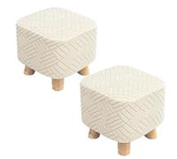 SQYDFDC Protettore a poggiapiedi quadrati e rotondi elastici con fondo elastico, tessuto di velluto jacquard morbido e durevole (2 pezzi) Light purple Round stool cover2pcs