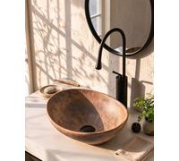 SQYHYTS Lavabo da Bagno Artistico in Ceramica A Forma di Barca con Rubinetto 6 Modelli di Lavabo da Appoggio Lavatoio A Vasca Singola in Stile Vintage Lavabi da Bagno Rustici,B,40×34×13cm