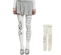 SQYZRZ Womens Whimsy Piano Tights Funky Patterned Stockings Emo Goth Whimsy Clothes Y2k Aesthetic Girls Pantyhose (A,Taglia unica)