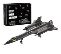SR-71 Blackbird, set di mattoncini da costruzione, 1:74, set di mattoncini da combattimento, aereo da combattimento, aereo militare, Eurofighter Jet modello, regalo creativo per adulti e ragazzi dai
