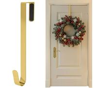 SR ESSENTIALS Confezione da 1 gancio per ghirlanda per porta d'ingresso, 30,5 cm, perfetto per Halloween, matrimoni e decorazioni natalizie da appendere alla porta (dorato)