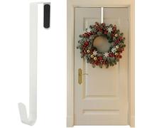 SR ESSENTIALS Confezione da 1 gancio per ghirlanda per porta d'ingresso, 30,5 cm, perfetto per Halloween, matrimoni e decorazioni natalizie da appendere alla porta (bianco)