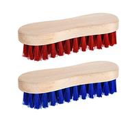 SR ESSENTIALS Confezione da 2 spazzole in legno resistenti - Spazzola per pavimenti per fughe e stivali, spazzola a mano con setole rigide - multiuso e resistente all'acqua, per uso esterno e interno