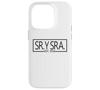 Sr. Y Sra. Est. 2026 Mr. & Mrs. Moglie Marito Matrimonio Spagnolo Custodia per iPhone 14 Pro