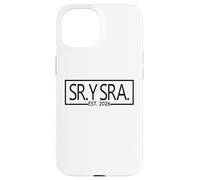 Sr. Y Sra. Est. 2026 Mr. & Mrs. Moglie Marito Matrimonio Spagnolo Custodia per iPhone 15