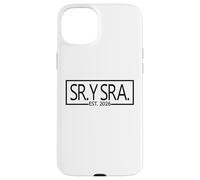 Sr. Y Sra. Est. 2026 Mr. & Mrs. Moglie Marito Matrimonio Spagnolo Custodia per iPhone 15 Plus