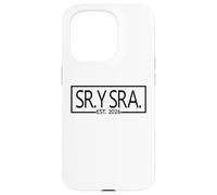 Sr. Y Sra. Est. 2026 Mr. & Mrs. Moglie Marito Matrimonio Spagnolo Custodia per iPhone 15 Pro