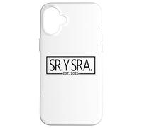 Sr. Y Sra. Est. 2026 Mr. & Mrs. Moglie Marito Matrimonio Spagnolo Custodia per iPhone 16 Plus