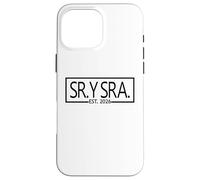 Sr. Y Sra. Est. 2026 Mr. & Mrs. Moglie Marito Matrimonio Spagnolo Custodia per iPhone 16 Pro Max