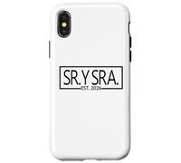 Sr. Y Sra. Est. 2026 Mr. & Mrs. Moglie Marito Matrimonio Spagnolo Custodia per iPhone X/XS
