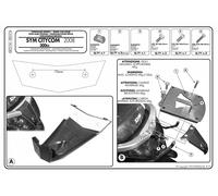 SR231M GIVI KIT ATTACCHI BAULETTO MONOLOCK SYM CITYCOM 300 2008 2009 2010 2011