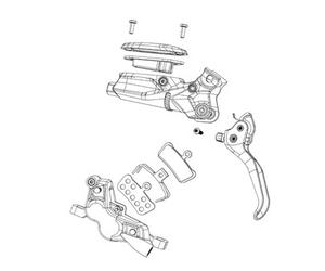 Sram, AM Post Bracket 17P SS Std Unisex Adulto, Nero, Unica