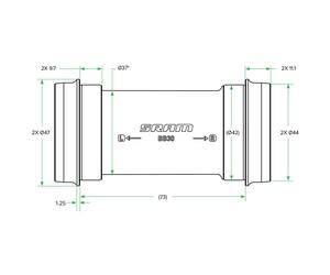 Sram Calotte Del Movimento Centrale Dub Press Fit Bb386 Black