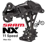 SRAM, Deragliatore posteriore NX 1 x 11, velocità, gabbia lunga, dimensione media, rosso
