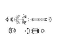 Sram, End cap Set Front ZR1 HUB 12X100 Unisex Adulto, Nero-Nero