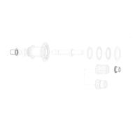 Sram, End cap Set Rear COGNITION V2 Db 12X142 Unisex Adulto, Nero-Nero